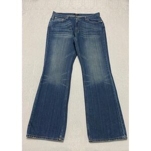 Alfani Bootcut Jeans Men's Size 34×32 Blue Faded Whiskers